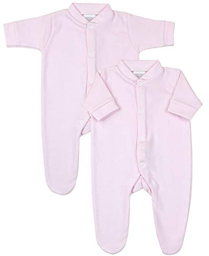 BabyPrem 2 x Frühchen-Schlafanzüge, rose, 38-44