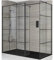 Milano Barq Black Grid Corner Shower Enclosure Return Graphite Tray - 1400mm x 800mm