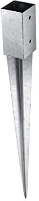 Einschlagbodenhülse 120 x 120 mm Länge 900 mm Pfostenträger Feuerverzinkt Einschlaghülse für Vierkantholzpfosten Bodenhülse Anker Stahl Bodenanker