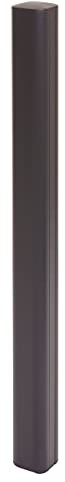 Mendler Alu-Pfosten Sarthe-WPC-Zaun, Pfeiler Pfahl, Stecksystem - 98cm, anthrazit