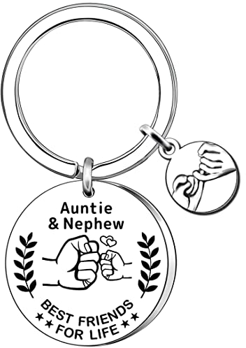 AMZQ Auntie Gifts Auntie Keyring from Nephew Auntie Birthday Gifts Keyring Christmas Mother's Day Gifts