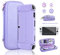 RHOTALL Sakura funda de transporte para Nintendo Switch OLED, accesorios para Switch OLED con funda rígida, protector de pantalla, 4 tapas para el pulgar, correa para el hombro - morado