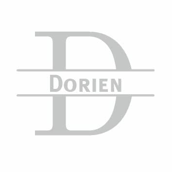 Türaufkleber mit Namen - Dorien - Hellgrau