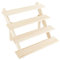NBEADS 4-Tier Log Retail Earring Display Riser, Espositore per Biglietti di Gioielli Al Dettaglio In Legno Non Finito Staccabile con Scanalatura per Collezione di Espositori per Gioielli Artigianali