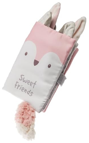 Mary Meyer Cuddlebook Soft Cloth Book Baby Toddler Activity Toy, 8 x 5-Inches, Putty Sweet Friends