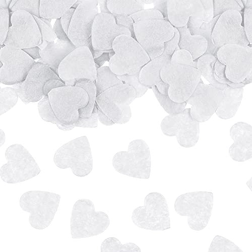 Konfetti Herzen aus Papier in Weiß 15g Tischdekoration