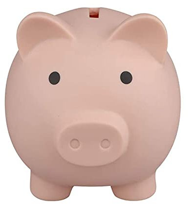 Tirelire Cochon, Tirelire Mignonne en Plastique, Tirelire d'argent De Cochon pour Enfant, Tirelire de Voyage Tirelire D'économie Cadeau pour Garçons Filles Enfants (Blanc Rose)