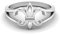 MOONEYE 925 Sterling Silber Fleur de Lis Ring Saints Ring Französische Lilie Blumenring (Sterling Silber, 59)