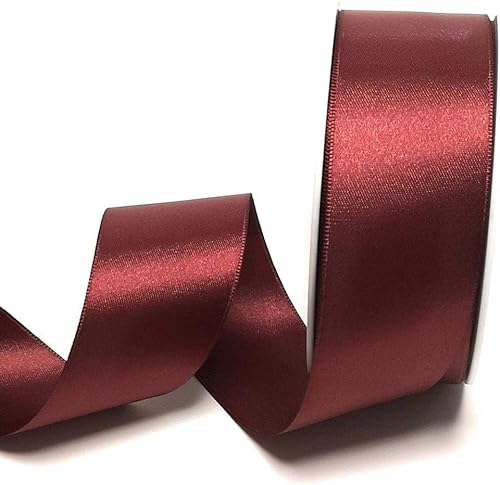 s.dekoda Satinband 25m x 40mm Weinrot Schleifenband Dekoband Satin