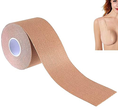 GNAUMORE Adhésif pour Bande de Poitrine,Ruban Mammaire,Ruban Anti - Transpiration sans Bretelles,Caché Seins Femme Invisible Auto - Adhésif,Ruban Autocollant DIY pour Soutien - Gorge,1PC