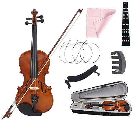 Geige Violine 1/8-4/4 Ahornplatte In Voller Größe Für Anfänger, Solide Violine, Geeignet Für Musikkurse, Studium Mit Teilen (Color : Violin 1-8)