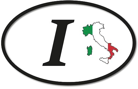 Italien Aufkleber 16x10cm EM Autoaufkleber Sticker Umriss Europameister Auto Urlaub Wohnmobil StVO Kleber wasserfest