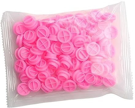 minkissy 100pièces Cups De Colle Pour Extensions De Cils Outil De Beauté Pratique à Compartiments Délai De Séchage Amélioré Rose