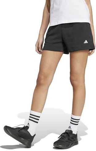 adidas Donna Essentials Small Logo Fleece Shorts, Black, L