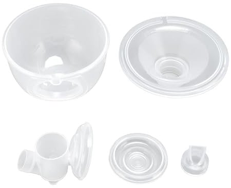 Milchpumpen-Flanscheinsatz-Silikonmembran-Kit, Effizienzsteigerung, Einfache Reinigung, Sichere Verwendung, mit Entenschnabelventil und Gehäuse für Milchpumpe (24mm)