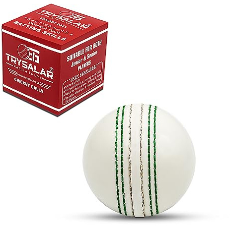 TrySalar® Weicher Cricket-Gummiball für den Innenbereich, für Junior, Jugendliche, Erwachsene, Training, Coaching, Übung, hervorragende Sprungkraft mit langlebigen, traditionellen Nähten, genäht für