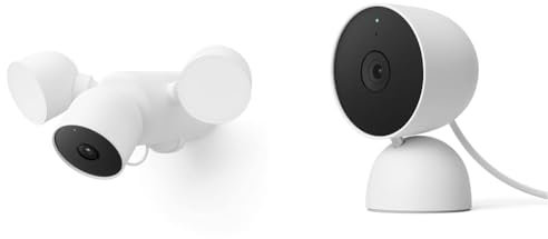 Google Nest Cam avec projecteur (Extérieur - Filaire) – Caméra de sécurité connectée & Indoor CMARA DE VIDEOVIGILANCIA Nest CAM 2 GENERACIN GA01998-IT/VISIN NOCTURNA