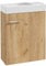 .Deftrans waschbecken gäste wc mit unterschrank 50 x 70 x 23 cm, gäste wc waschtisch, gästewaschbecken klein Set - waschbeckenunterschrank - waschtisch mit unterschrank Eiche Craft