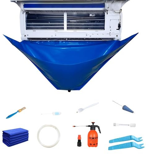 Kit Di Pulizia Per Condizionatori D'aria, 12 Pezzi Kit Di Copertura Per Pulizia Condizionatore Split, Copertura Pulita Per Lavaggio Polvere Unità AC Aria Condizionata Pulizia Copertura Impermeabile