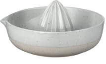 blomus Zitronenpresse -SABLO- | Farbe Cloud | Zitruspresse aus Steingut | 8,5Hx 14,5B x 14,5T cm