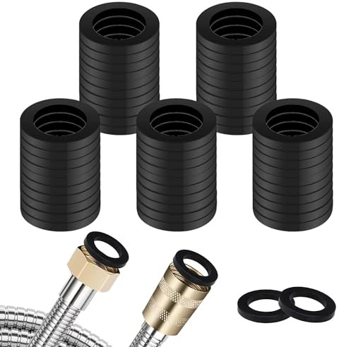 MAEXUS 50 Stk Dichtungsringe,Gummidichtung Rund,Sanitär 3/4 zoll,für Gartenschlauch/Duschschlauc/Eckventil/Wasserhahn,O Ring,24 mm OD,16 mm ID,Schwarz