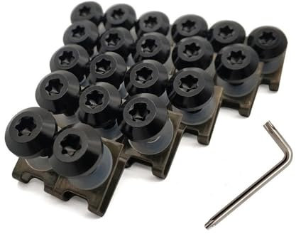 QGBUSQ Bulloni Moto per K&awasaki per Vulcan/S 650cc Z750 per Ninja 300 Z800/E Versione Moto Carenatura Viti Pinze Corpo Primavera Bulloni(B-black-20 Pieces)