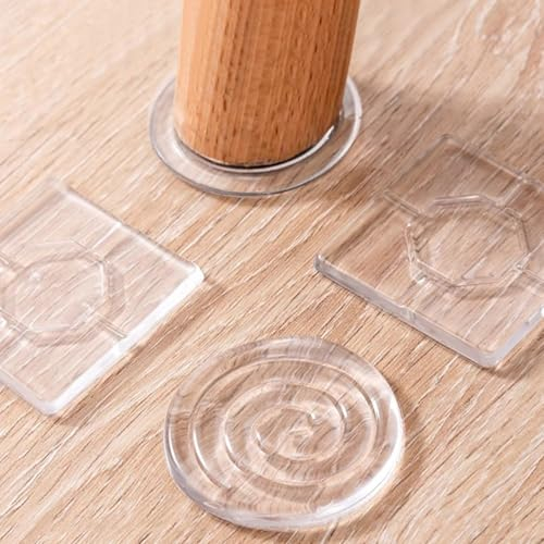 4 x Sofa-Füße, transparente Silikon-Möbelfußpolster, PU-Klebefolie, leiser Fixierer, Silikon-Möbelgreifer, Anti-Rutsch-Pads – für Bodenschutz