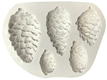 CVZQTE Handgefertigte Silikon-Fondant-Form, exquisite Tannenzapfen, Schokolade, Zucker, Bastelform, Harz