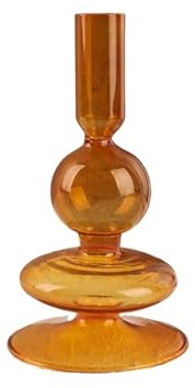 Metall Kerzenleuchter Bunte Glas-Blumenvase, kreative dekorative Kerzenhalter, Hochzeitsdekoration, Kristall-Kerzenständer, Tischdekoration Vintage Kerzenhalter(Color8)