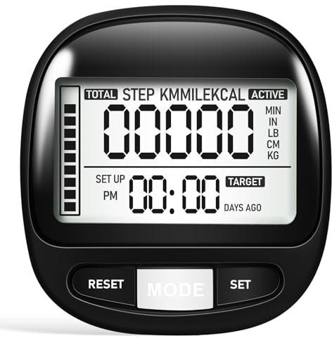 BESPORTBLE Schrittzähler Pedometer Mit Großem Display Tragbarer Schrittzähler Für Fitness Und Outdoor-aktivitäten Und Leicht Genaue Schrittverfolgung -speicherfunktion