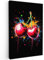 MuchoWow© Impression sur Toile Photo Peinture 80x120 cm Tableau Decoration Murale Chambre Salon Maison Deco Cuisine Cerises - Fruit - Graffiti - Peinture - Abstrait - Moderne - Coloré