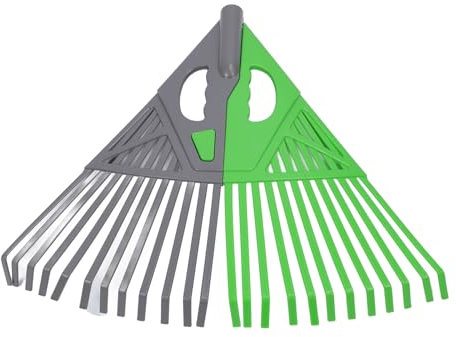 Rechen für Blätter, 24 Zinken Metallgarten Leichte Blattrakes für Garten- und Blumenbett, Abnehmbarer Plastikverbindlichkeitsbarer Garten Rechen für Blumenbeete Garten