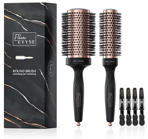 Ellen Evyse Round Brush for Blow Drying, for Straighten, Volume & Shine