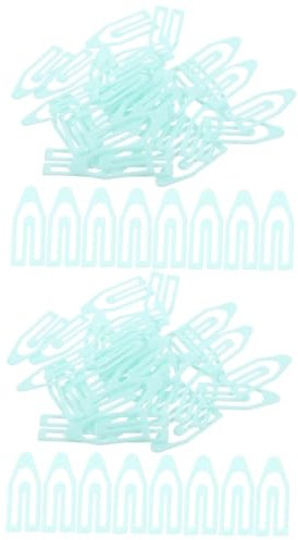 SHINEOFI 2sets Geformte Büroklammer Süße Büroklammern Kabelclips Selbstklebend Dokumentieren P-clips Papierklammern Mit Zinken Halter Für Büroklammern Clips Klemmen Plastik Sky-blue 60pcs*2