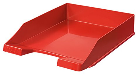 Briefablage klassisch/Basic für Format DIN A4 stapelbar, stabil (Rot, 2er Set)