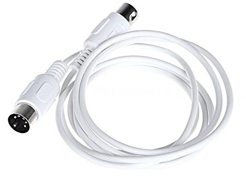 ISTOVO 5 Pin MIDI DIN PLUG Extension Cable Male to Male /9.8FT White