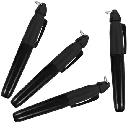 Alipis Golfballstift 4 Stück-Pack Schwarz aus ABS für Golfbälle
