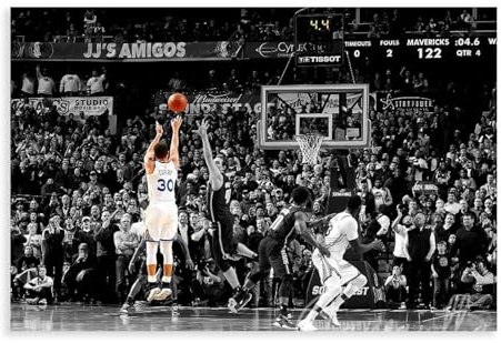LINNPE Poster auf Leinwand, Motiv: Basketballspieler Stephen Curry, Schlafzimmer, Dekoration, Landschaft, Büro, Raumdekoration, Geschenk, 30 x 45 cm