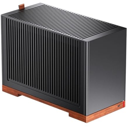 JONSBO T9 5.0 Mini-ITX-Computergehäuse – Gehäuse aus Aluminiumlegierung mit Standard-PCI-E5.0-Grafikkarten-Verlängerungskabel(T9 5.0 Black)