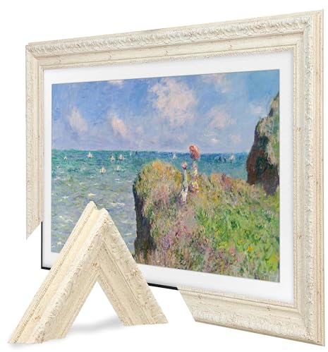 TV Guard Frame TV Bezel, Compatible With Samsung The Frame TV, 43 Inch, Antique White, Suitable for Wall Mounted Televisions