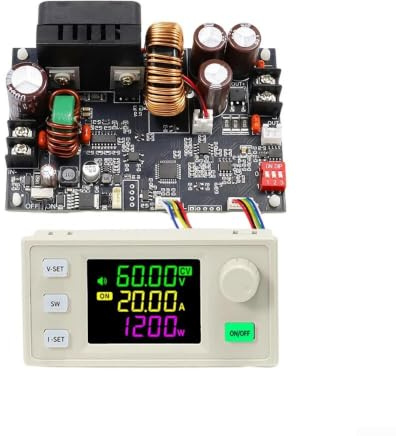 XY6020LV - Fuente de alimentación regulable (60 V, 20 A, CC, 1200 W, con carga solar MPPT, para taller