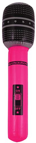 Henbrandt 4 x Inflatable Microphones 40cm Blow Up Mics Rock Star Pop Star Toys Fancy Dress Accessory Hen Party Accessories Summer Fun Pool Party Photo Booth Props Party Bag Fillers Boys and Girls