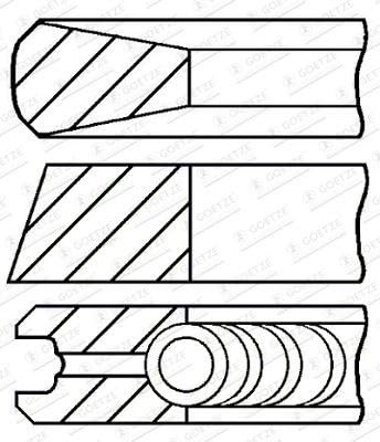 Goetze Engine 08-122208-00 Kolbenringsatz