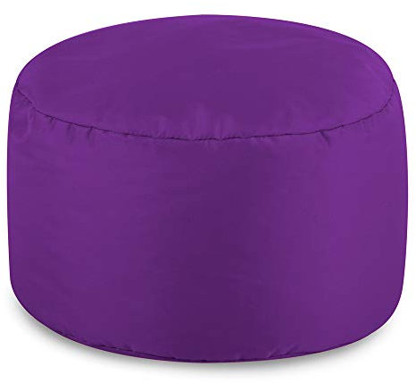Bean Bag Bazaar Sitzsack Hocker, Lila, Outdoor Sitzsack mit Füllung, Bean Bag, Wasserabweisender Stoff, Pouf Fußhocker für Wohnzimmer, Garten, Terrasse