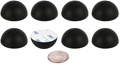 Hudson Hi-Fi 1.25 Platinum Silicone Hemisphere Bumper, Non-Skid Isolation Feet with Adhesive - 20 Duro - 8 Pack Black, 1.25 Hemisphere - 8 Pack