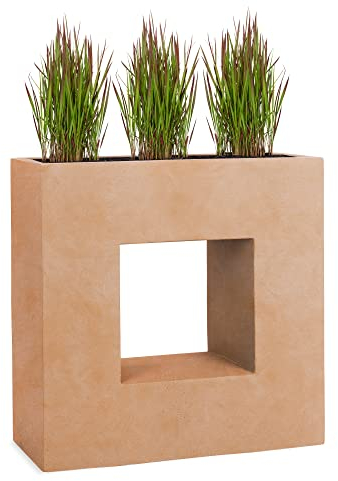 Pflanzwerk® Pflanzkübel Vista Terrakotta 66x66x28cm *Frostbeständiger Blumenkübel* *UV-Schutz* *Qualitätsware*
