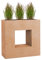 Pflanzwerk® Pot de Fleur Fibre de Verre Vista Terre Cuite 66x66x28cm *Jardinière antigel* *Protection UV* *Qualité européenne*
