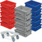BRB 15er Spar-Set Euro-Behälter Plus Transportroller, 400x300x120 mm in 3 Farben Industriequalität lebensmittelecht