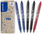 PILOT FriXion Clicker 0.7 – 5 Stück – Farben 2x Blau/Schwarz, 1x Rot – Radierbarer, nachfüllbarer Gel-Tintenroller mit Druckmechanik und thermosensitiver Tinte, mittlere Spitze
