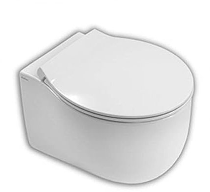 Hatria - Vaso sospeso 50 fissaggi nascosti Serie Le Fiabe Art.Y1BT01 - Bianco, Senza Sedile